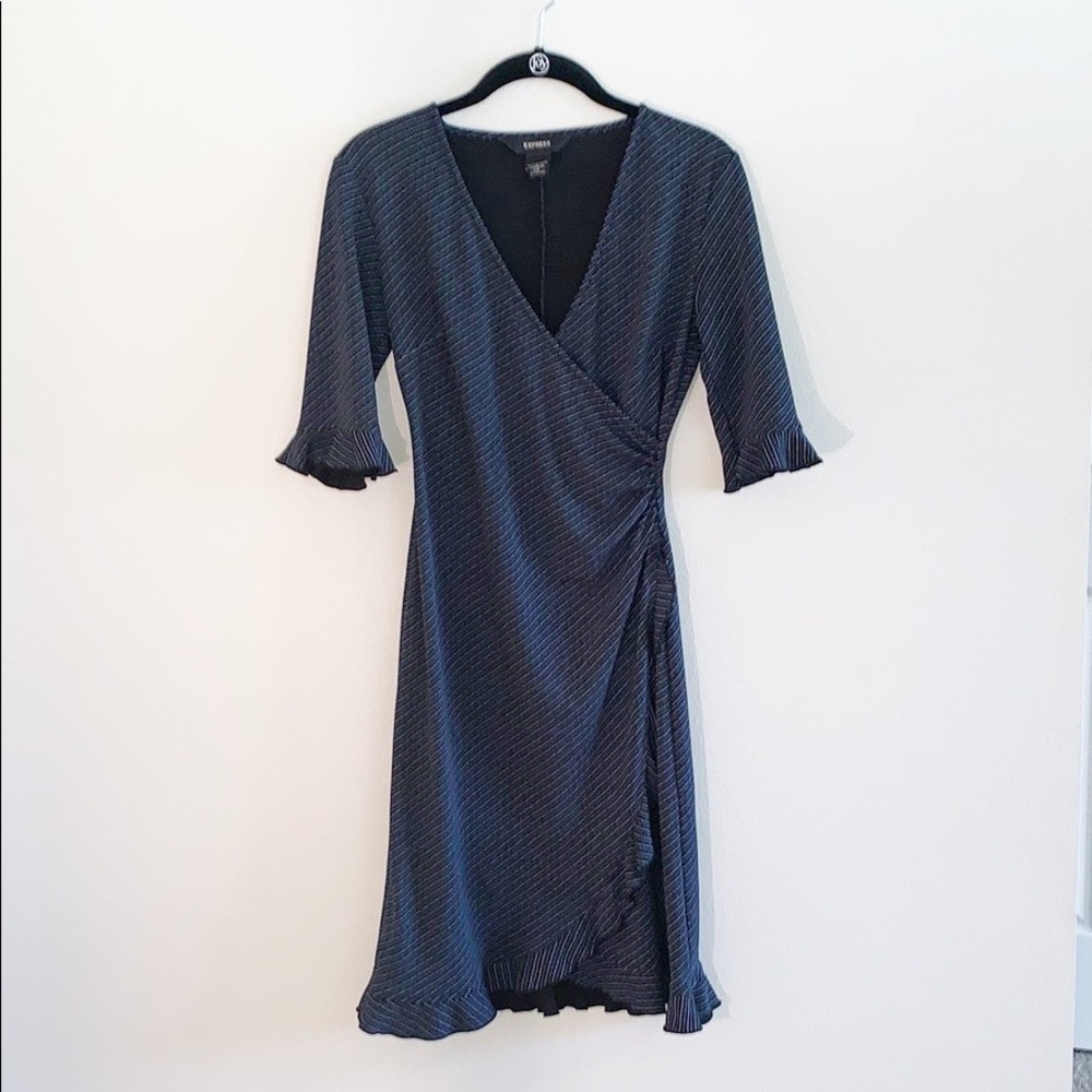 Express blue ruffle dress. Size 1/2